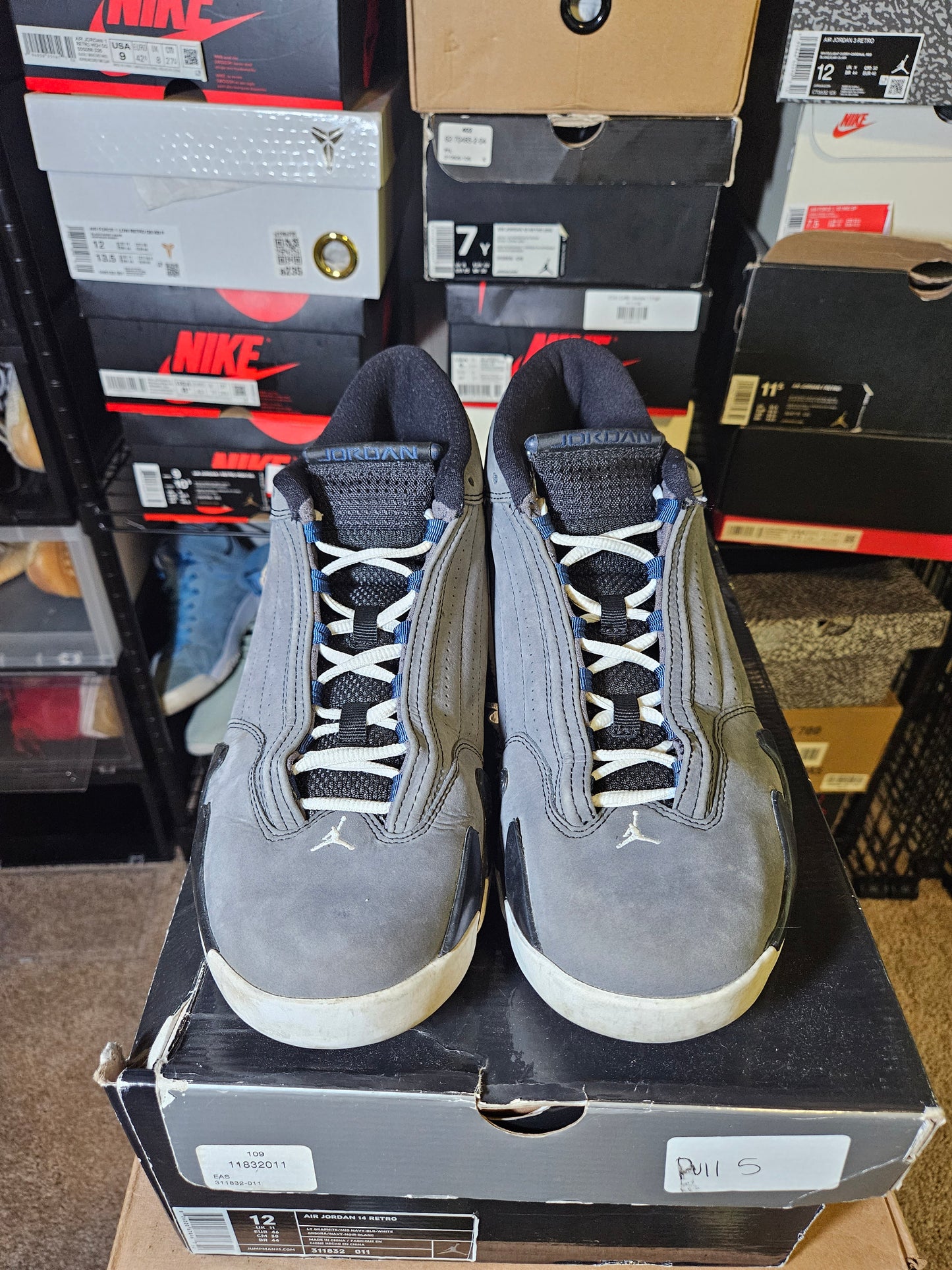 Size 12 - Air Jordan 14 Retro Graphite Navy
