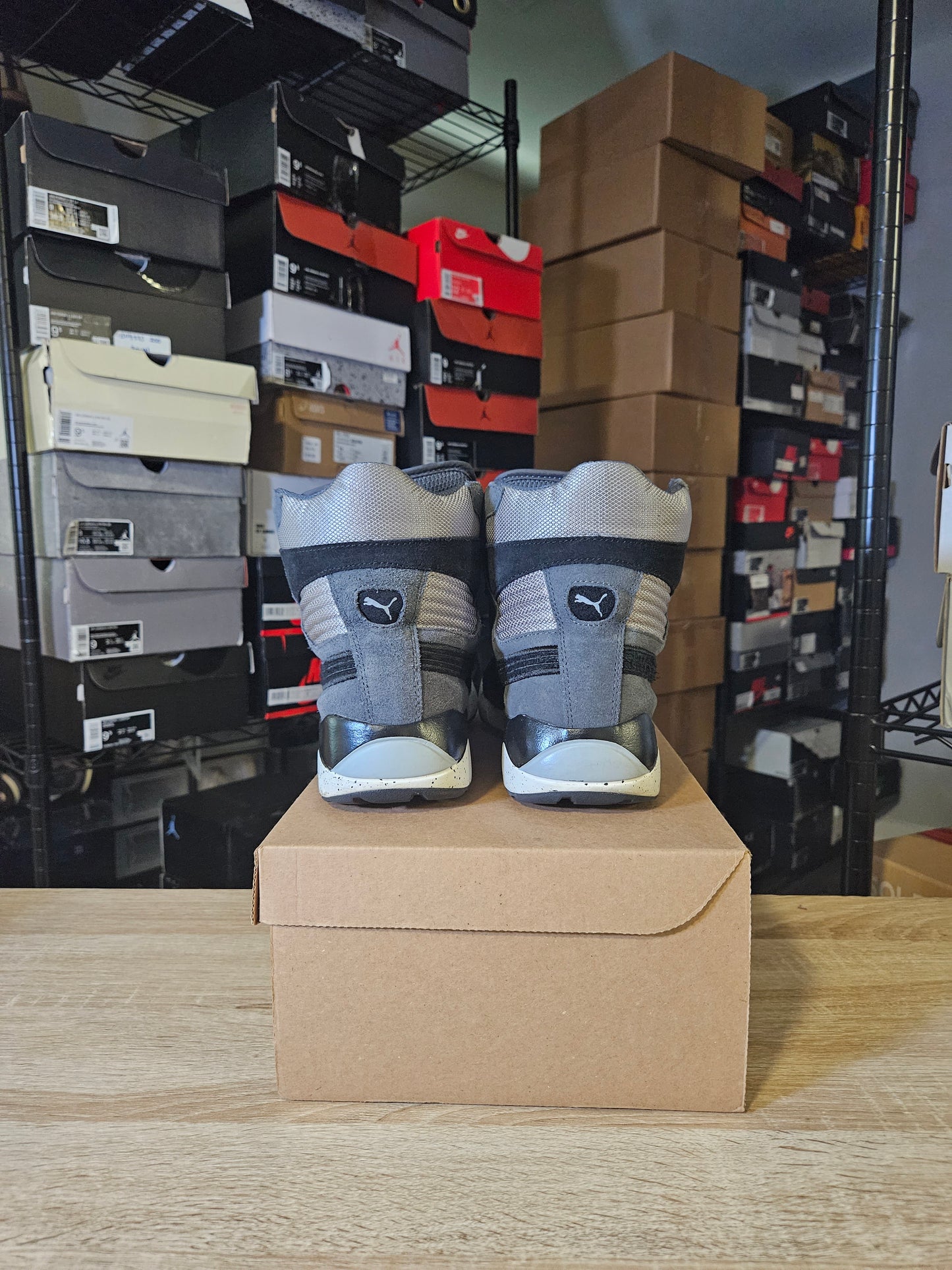 Size 9.5 - PUMA Trinomic XS 850 Mid Turbulence Grey