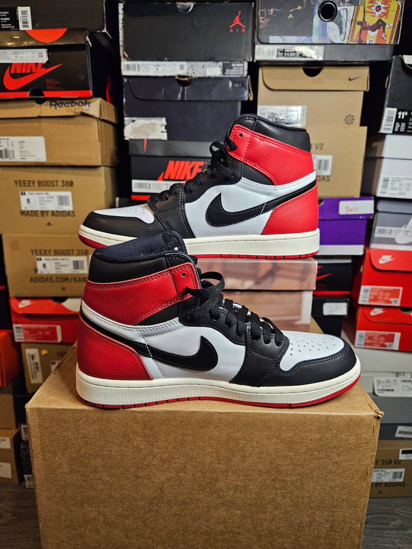 Size 9 - AJ 1 Retro OG High Black Toe Reimagined
