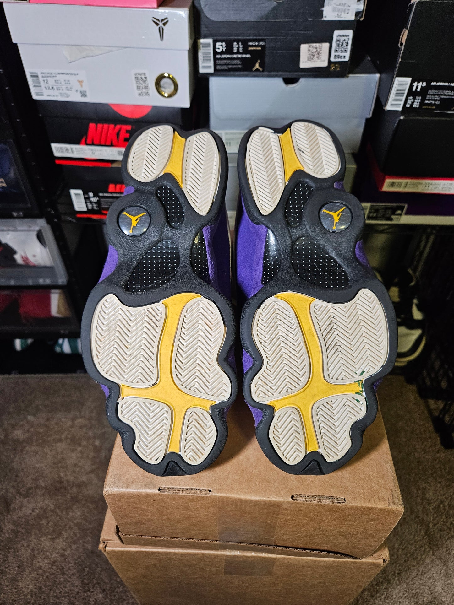 Size 10.5 - AJ 13 Retro Lakers
