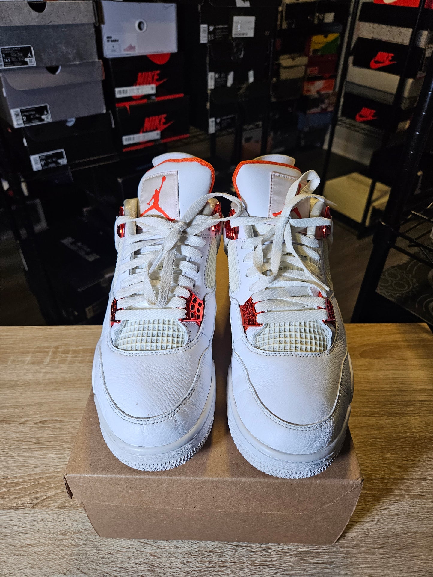 Size 11 - AJ 4 Retro Orange Metallic
