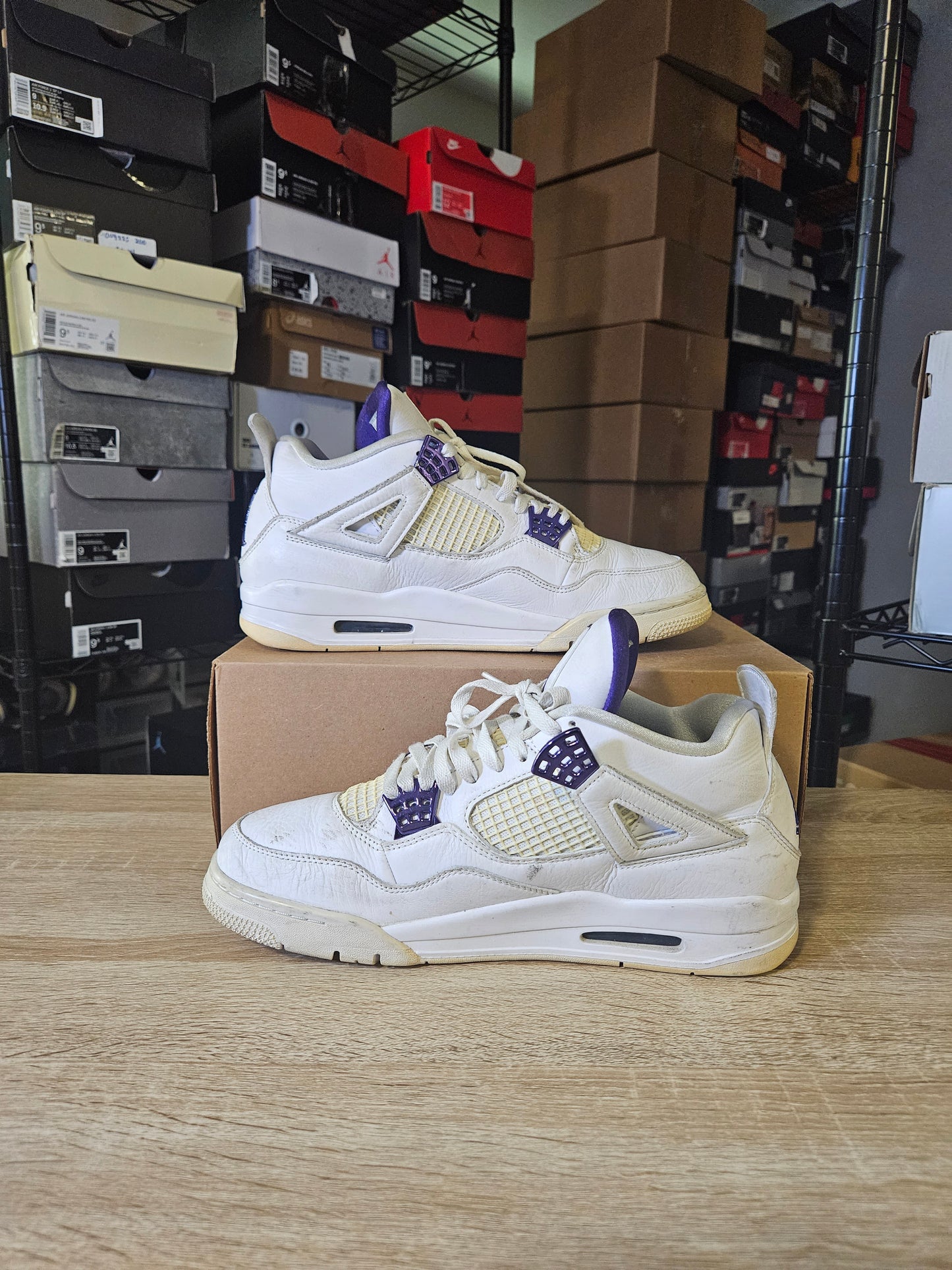 Size 11 - AJ 4 Retro Mid Purple Metallic