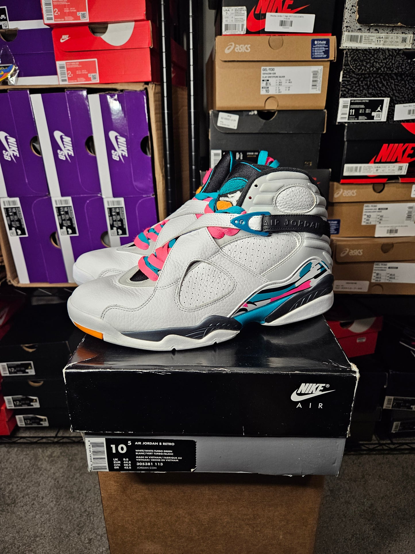 Size 10.5 - AJ 8 Retro South Beach