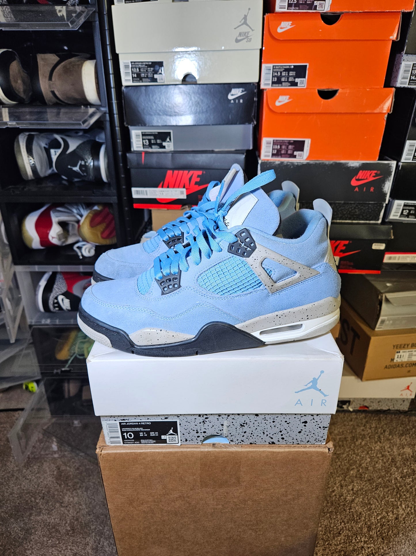Size 10 - AJ 4 Retro Mid University Blue