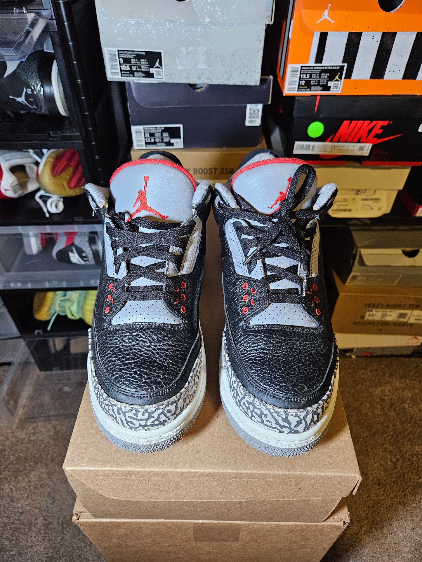 Size 9 - AJ 3 Retro OG Mid Black Cement