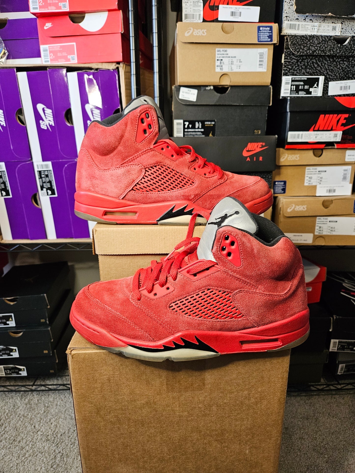 Size 10.5 - AJ 5 Retro Red Suede
