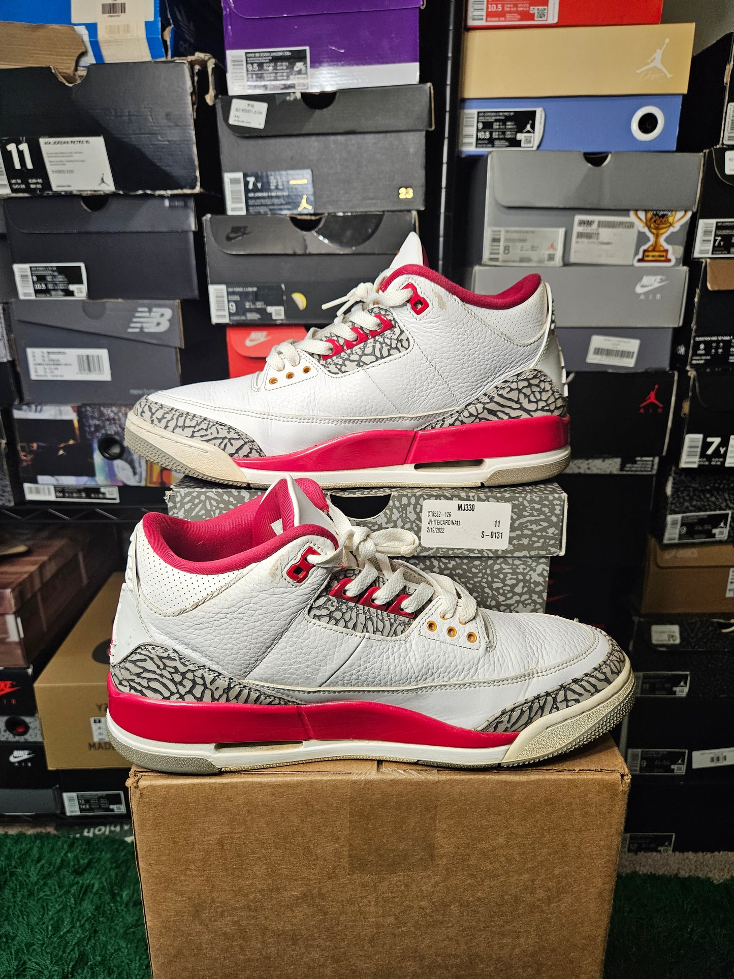 Size 11 - AJ 3 Retro Mid Cardinal Red