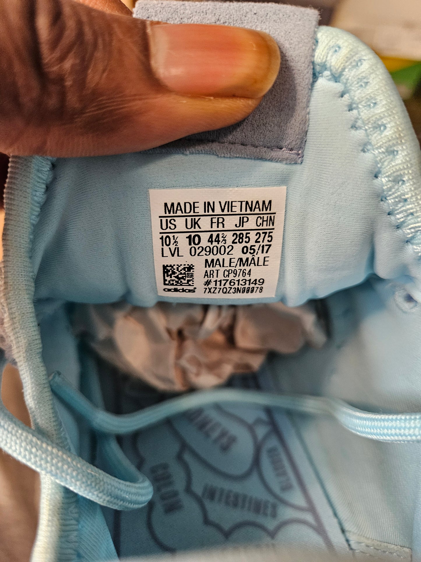Size 10.5 - Pharrell x Tennis Hu Ice Blue