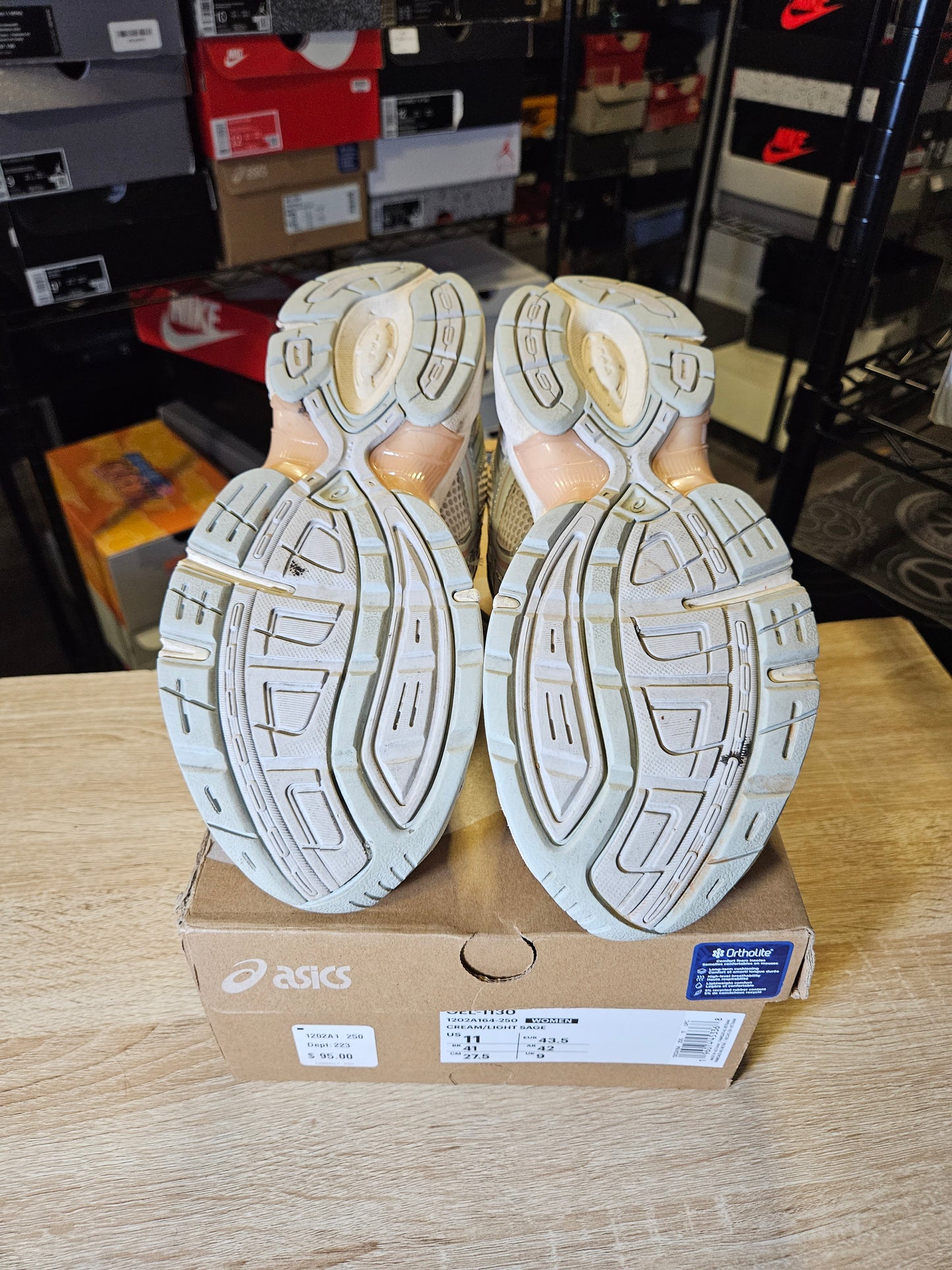 Size 9.5 - ASICS Gel 1130 Cream Light Sage