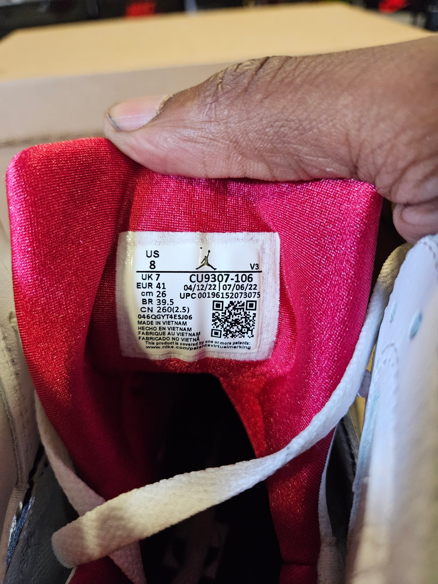 Size 8 - AJ 7 Cardinal 2022