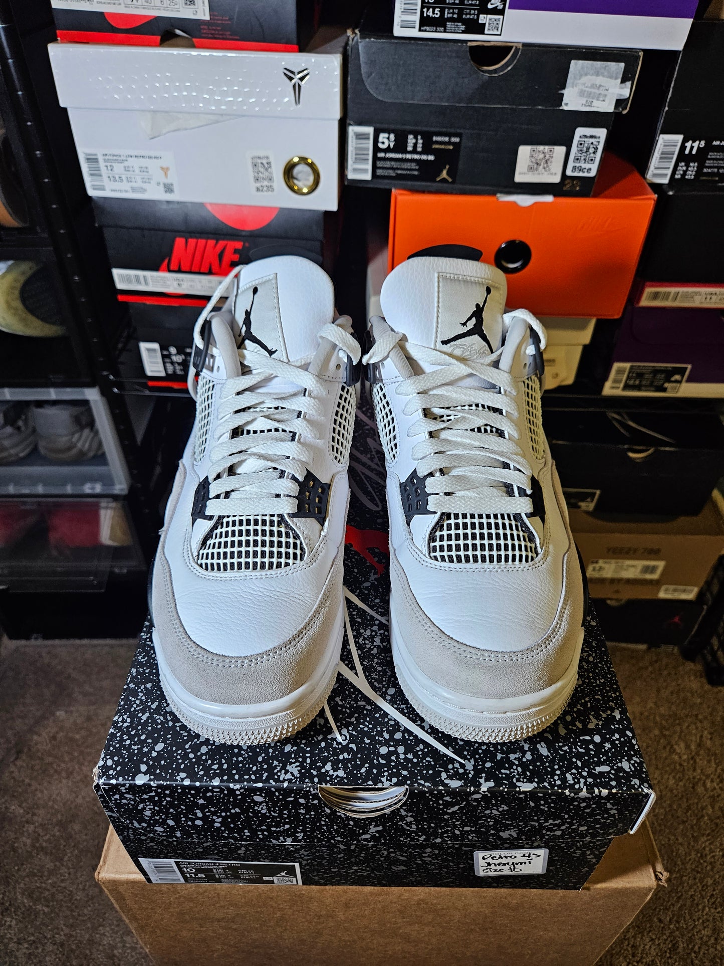 Size 10 - AJ 4 Retro Mid Military Black
