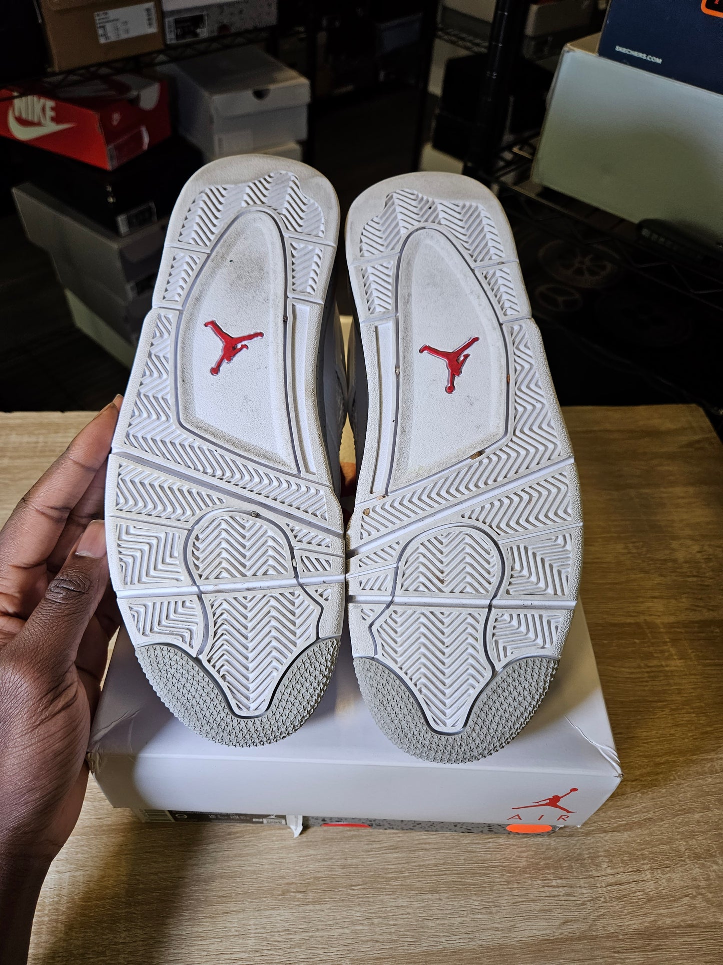 Size 9 - AJ 4 Retro Mid White Oreo