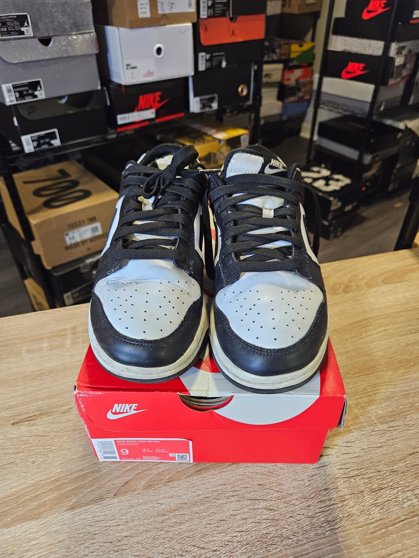 Size 9 - Dunk Low Black White