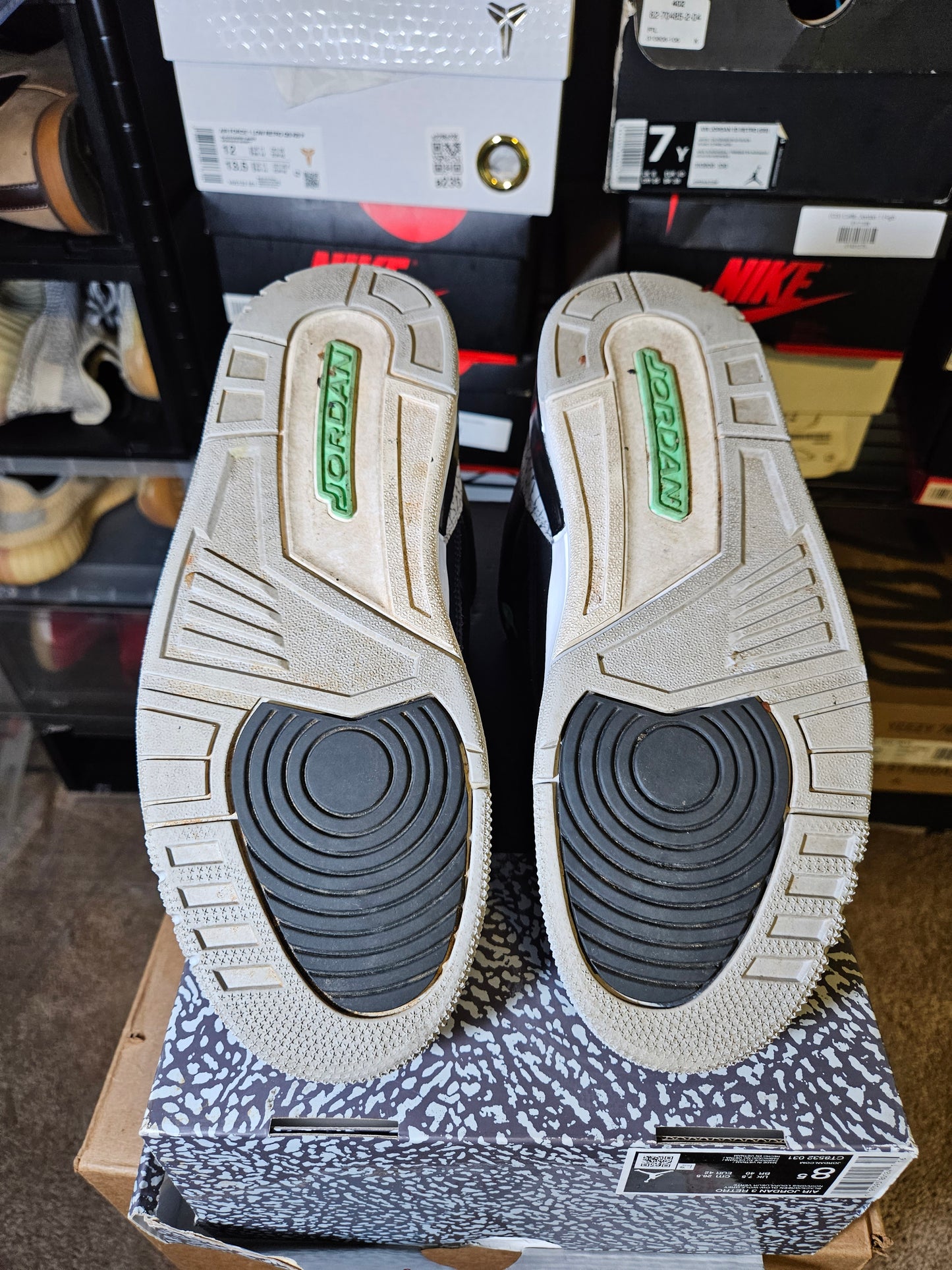 Size 8.5 - AJ 3 Retro Green Glow