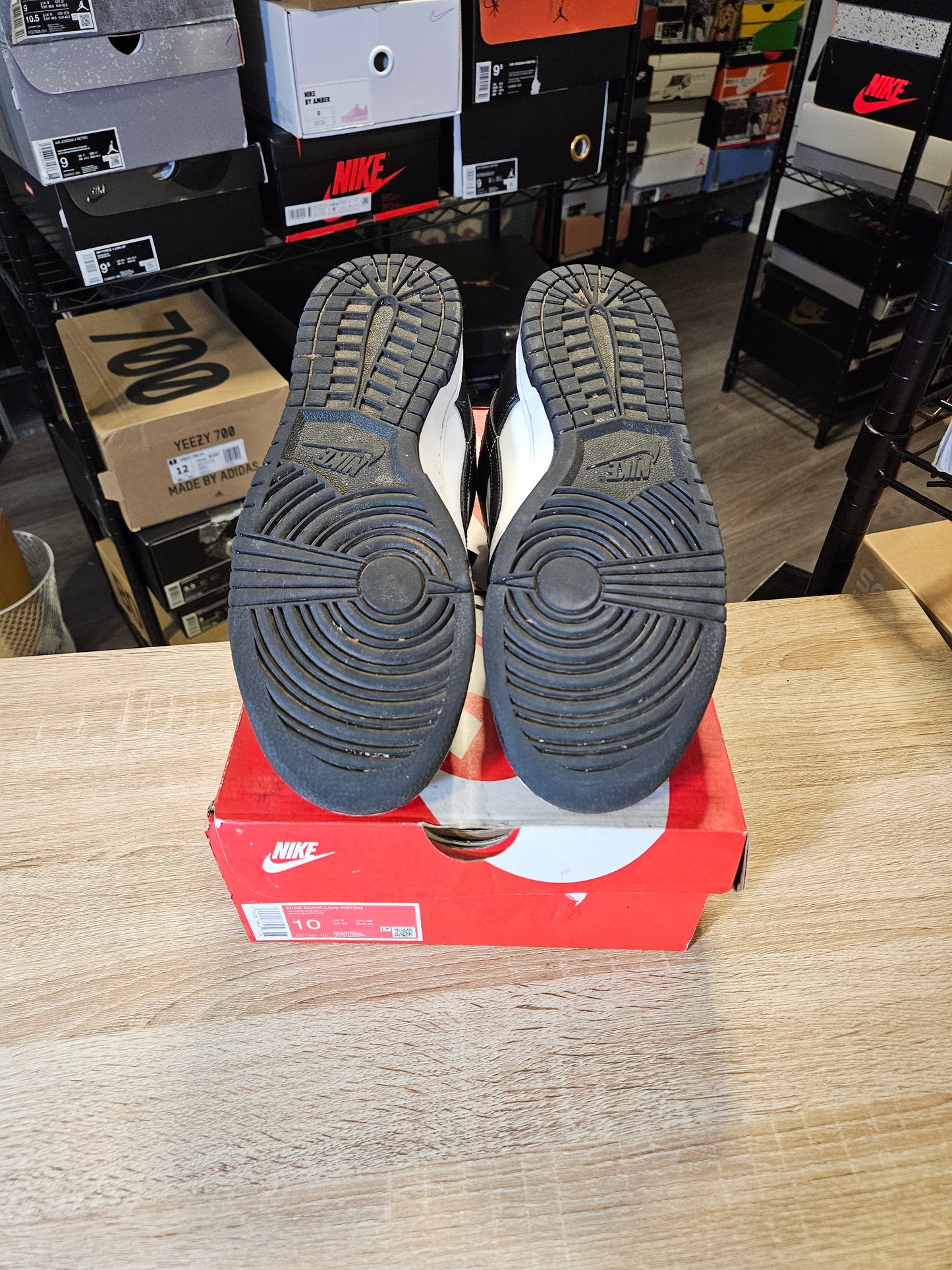 Size 10 - Dunk Low Black White