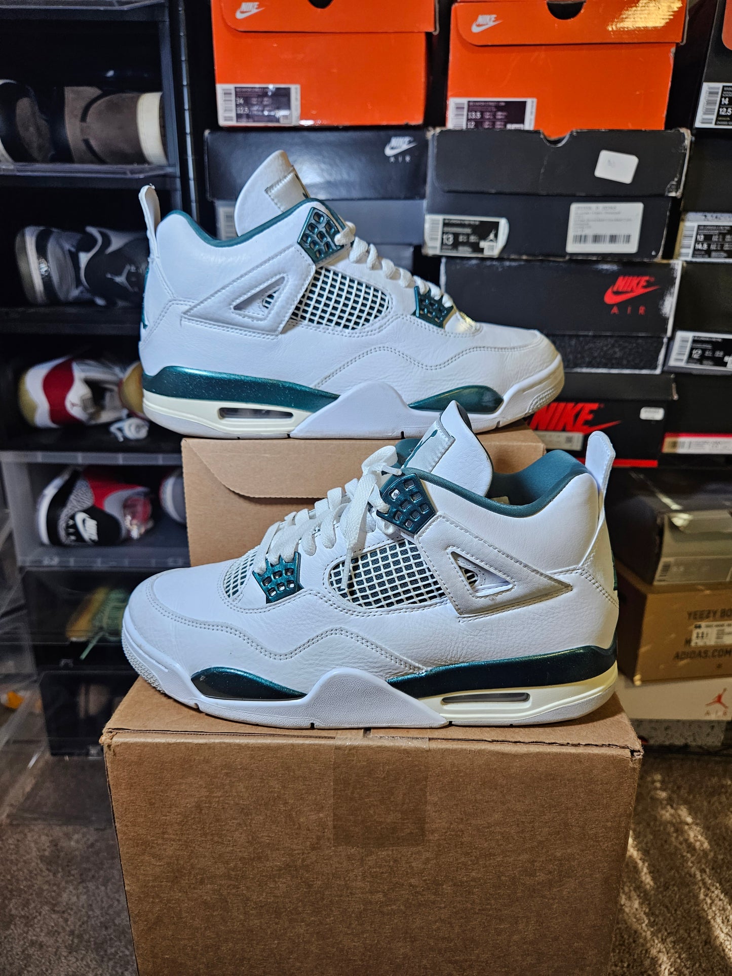 Size 9 - AJ 4 Retro Oxidized Green