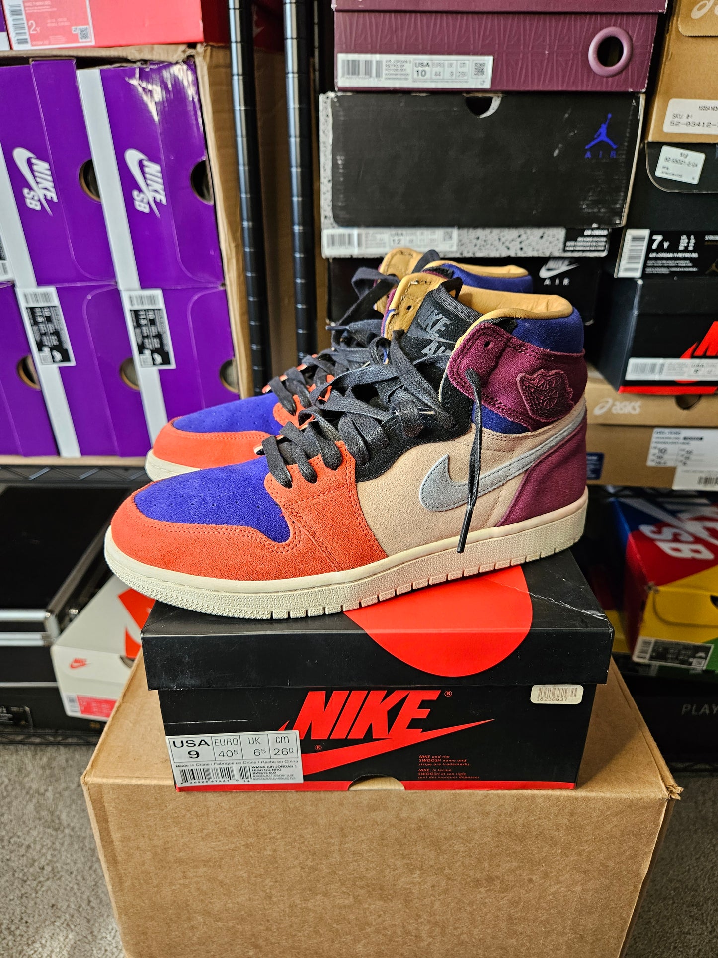 Size 9W/7.5M - Aleali May x Air Jordan 1 Retro High Court Lux