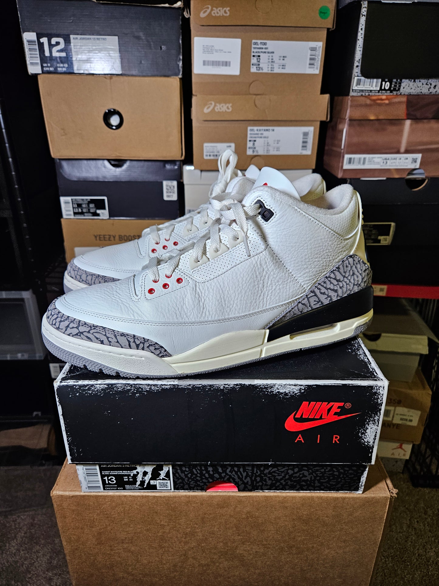 Size 13 - AJ 3 Retro Mid White Cement Reimagined