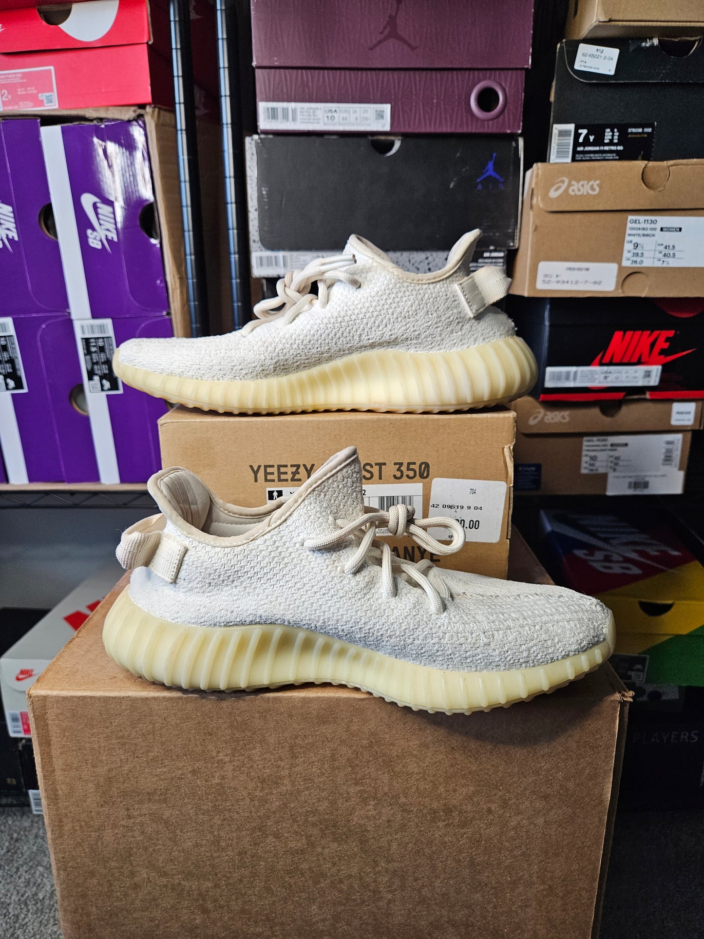 Size 8 - YZY Boost 350 V2 Low Cream White / Triple White