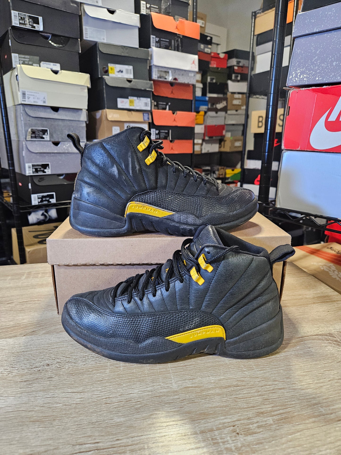 Size 9.5 - AJ 12 Retro Mid Black Taxi