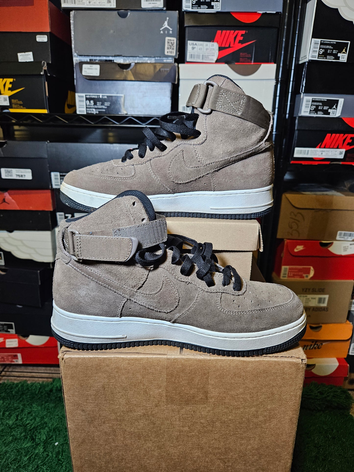 Size 10.5 - AF1 '07 High Dark Mushroom
