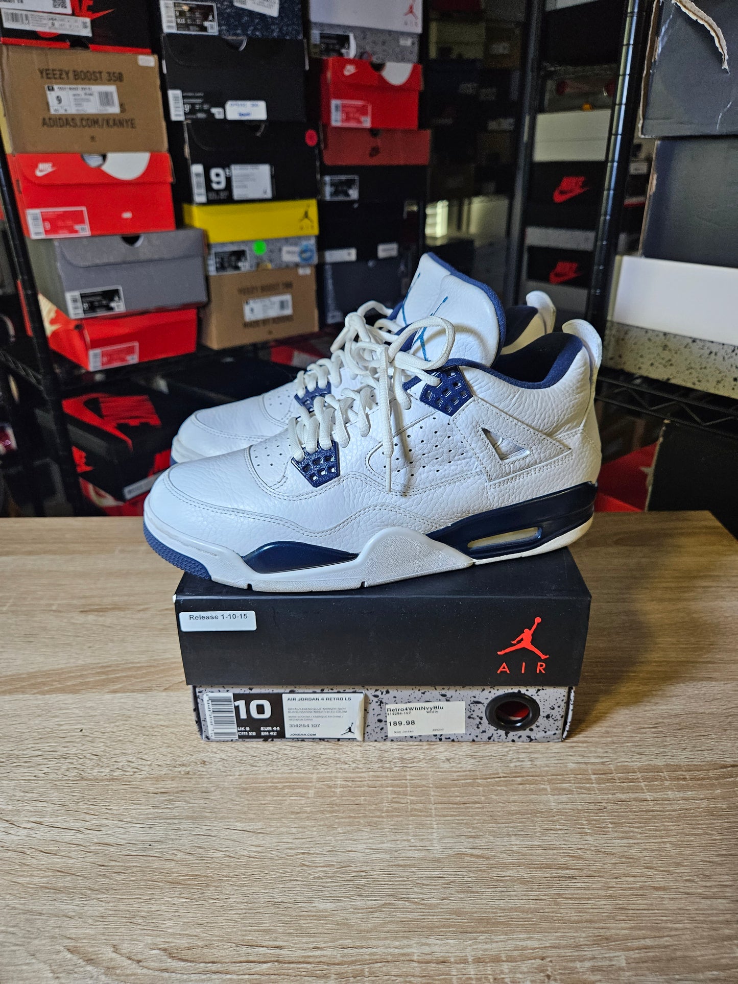 Size 10 - AJ 4 Retro LS Columbia