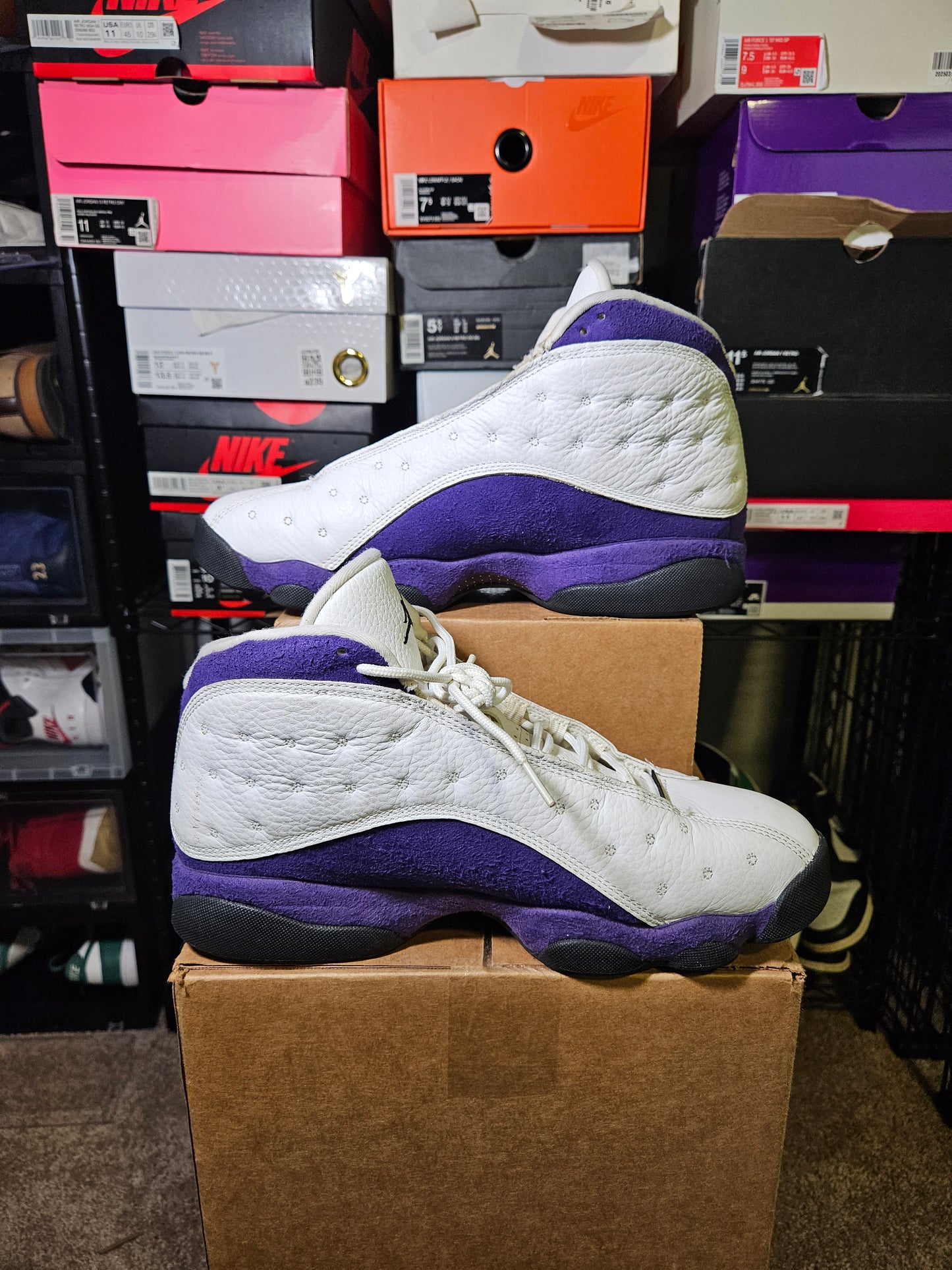 Size 10.5 - AJ 13 Retro Lakers