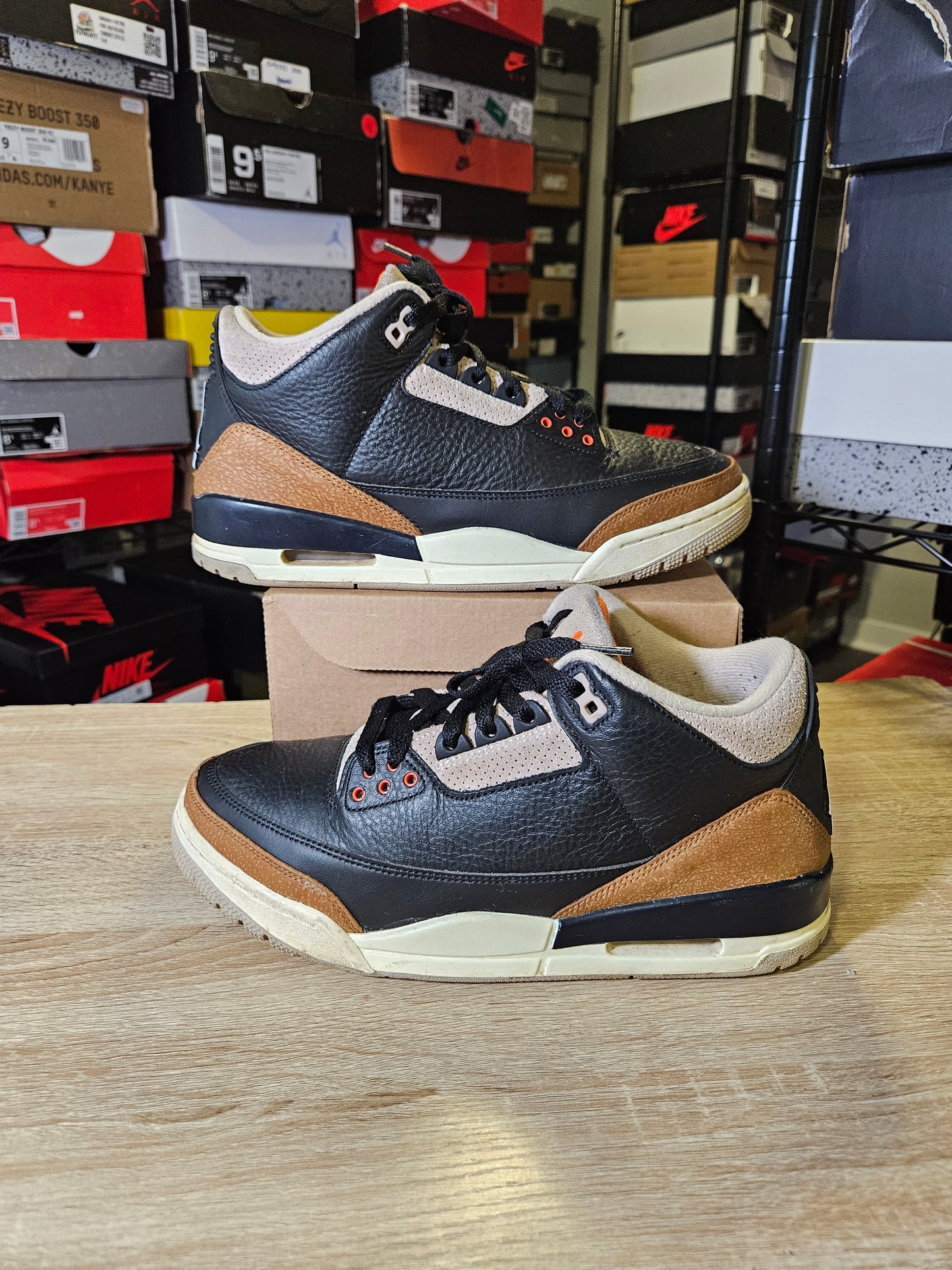 Size 9.5 - AJ 3 Retro Mid Desert Elephant