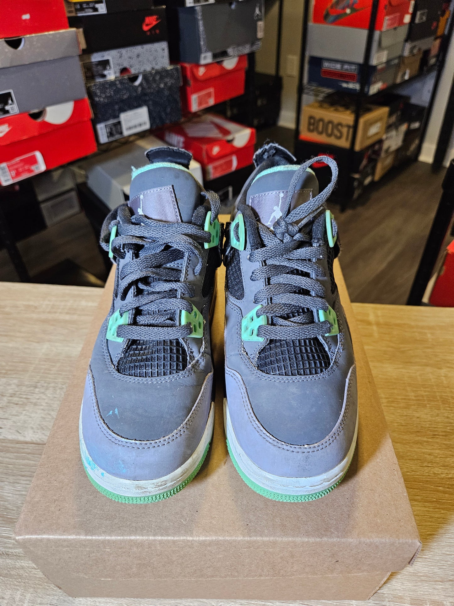 Size 4 - Jordan 4 Retro Green Glow 2013