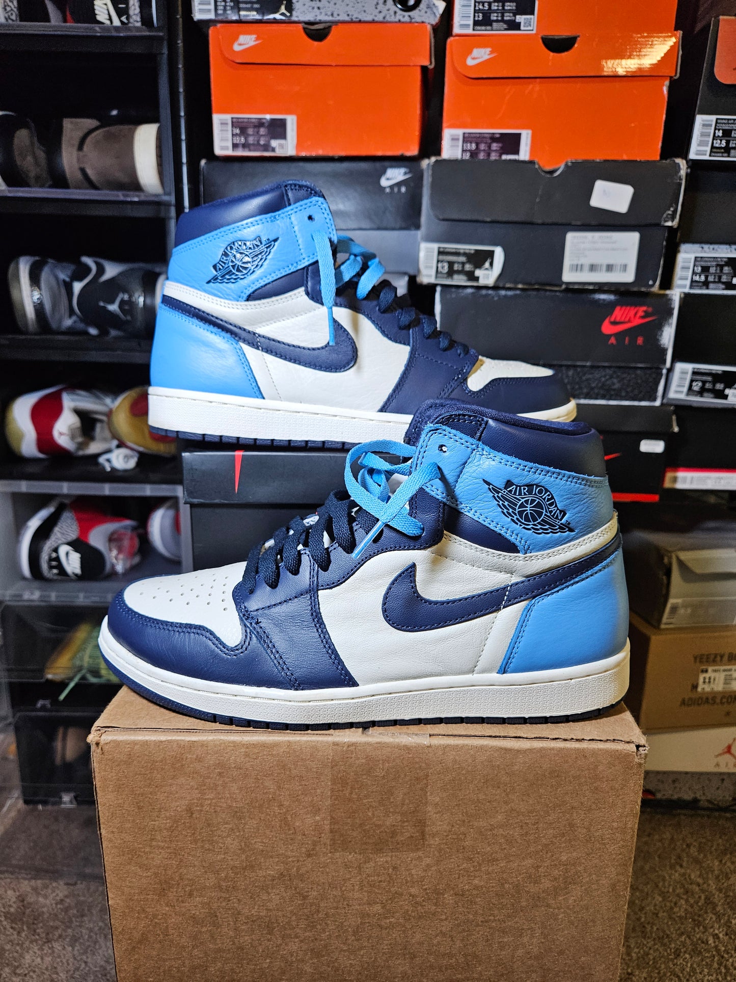 Size 10.5 - AJ 1 Retro OG High Obsidian UNC 2019