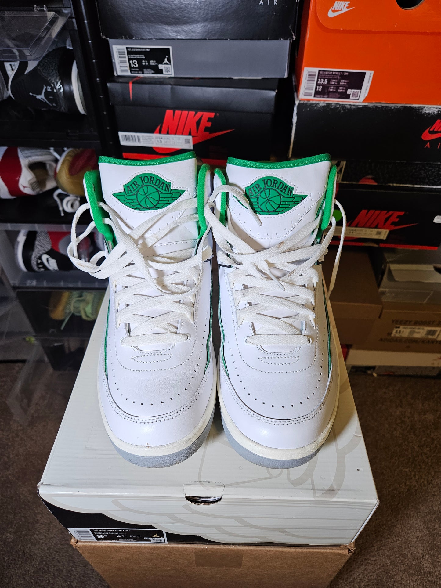 Size 9.5 - AJ 2 Retro Lucky Green