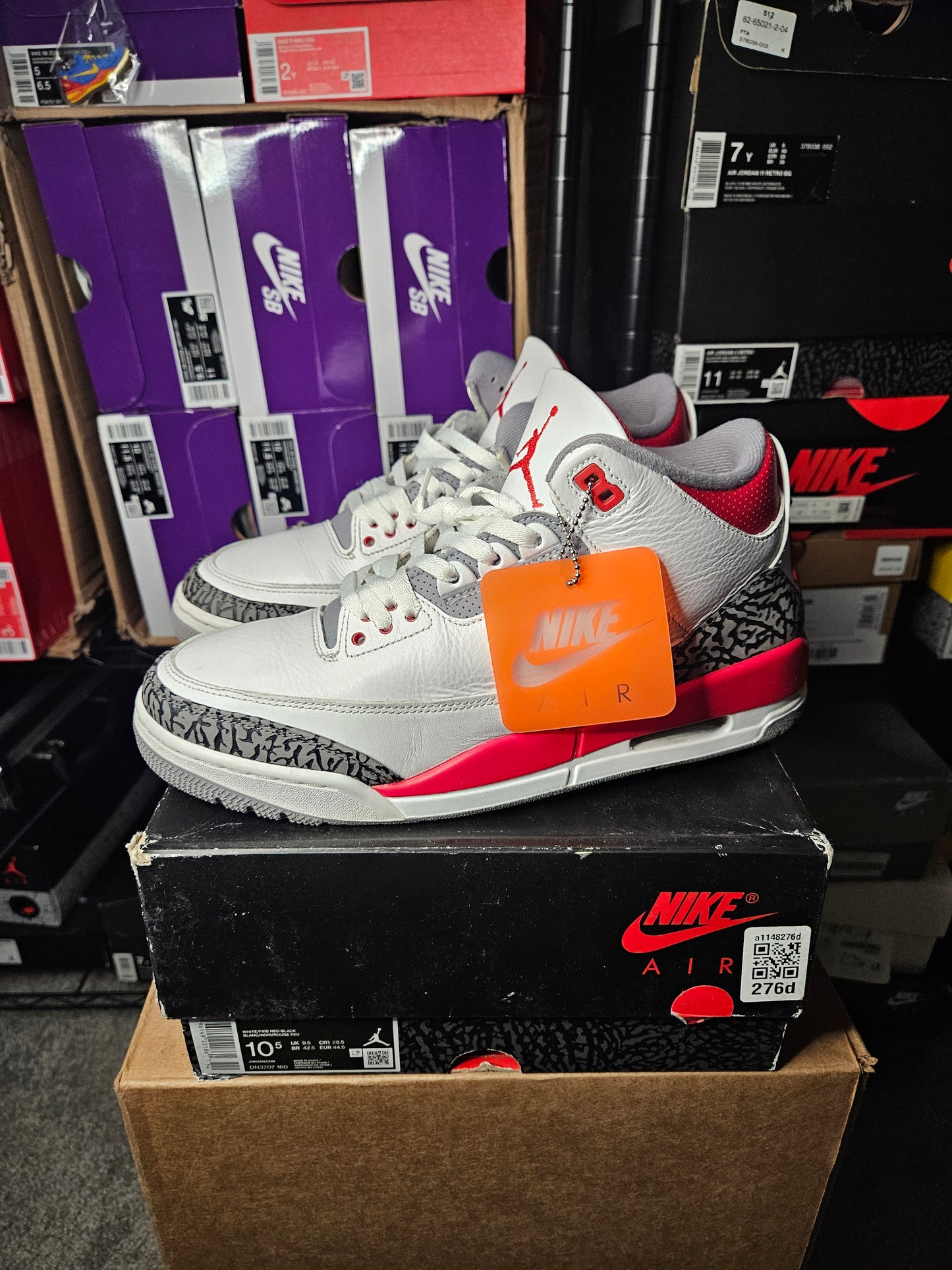 Size 10.5 - AJ 3 Retro Mid Fire Red