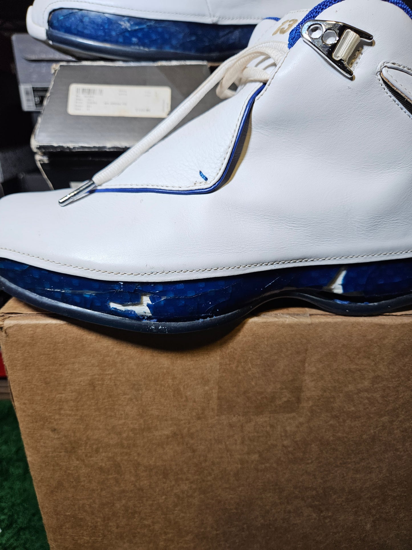 Size 9.5 - AJ 18 OG 2003 White Sport Royal