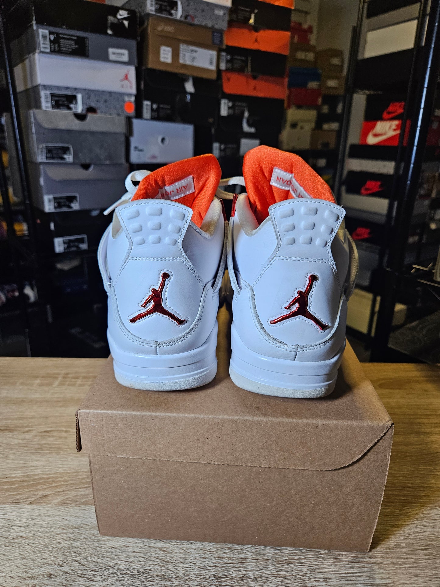 Size 11 - AJ 4 Retro Orange Metallic