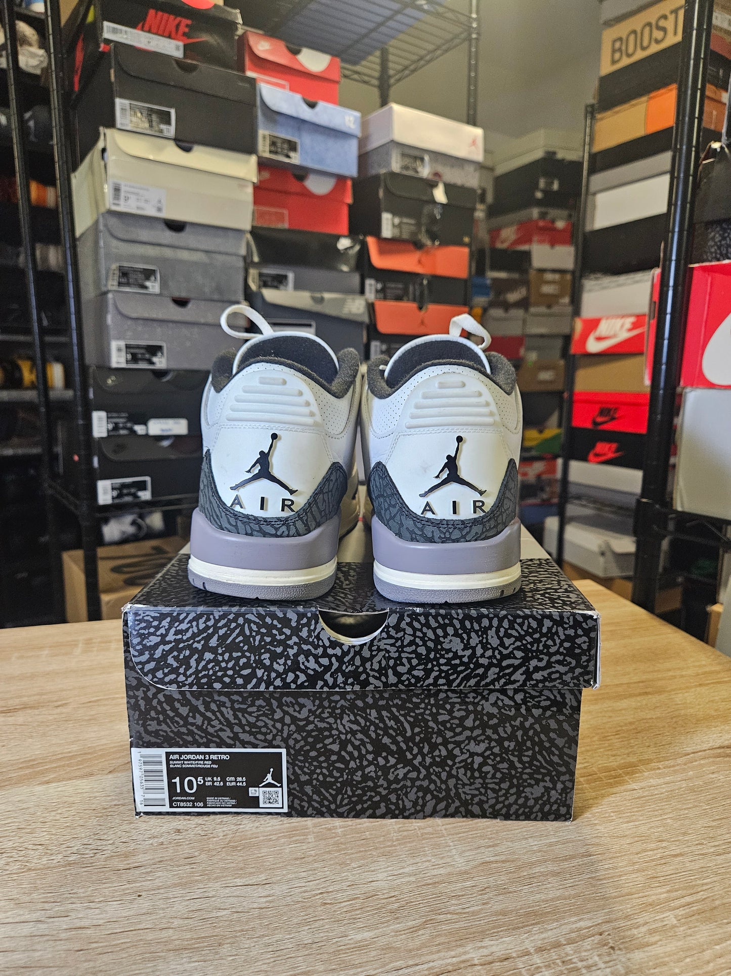 Size 10.5 - AJ 3 Retro Cement Grey