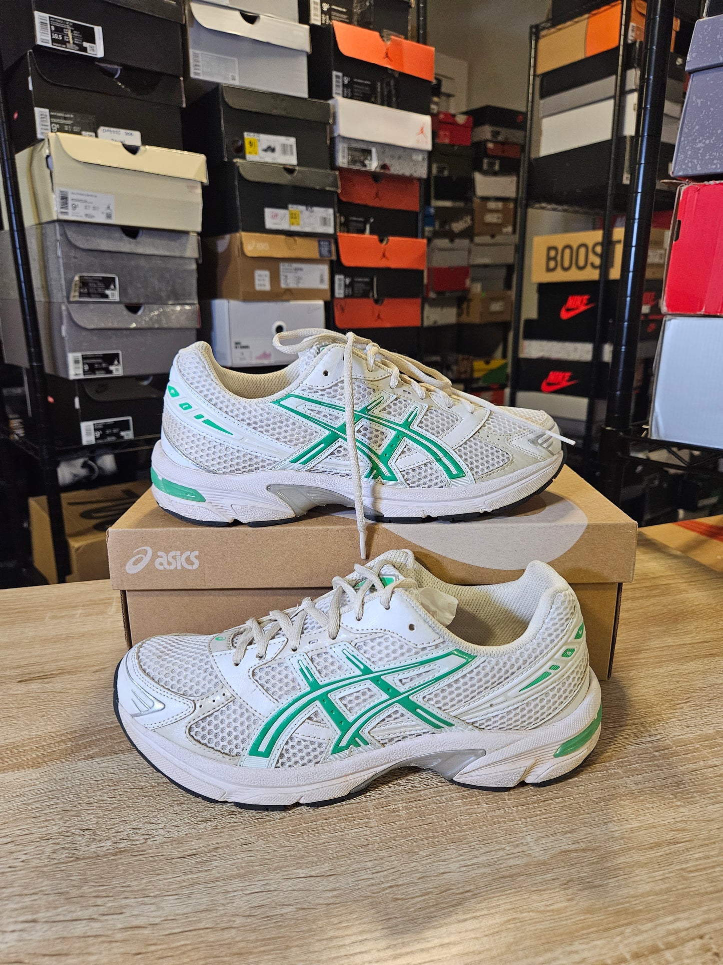 Size 8.5 M - ASICS Gel 1130 White Malachite Green