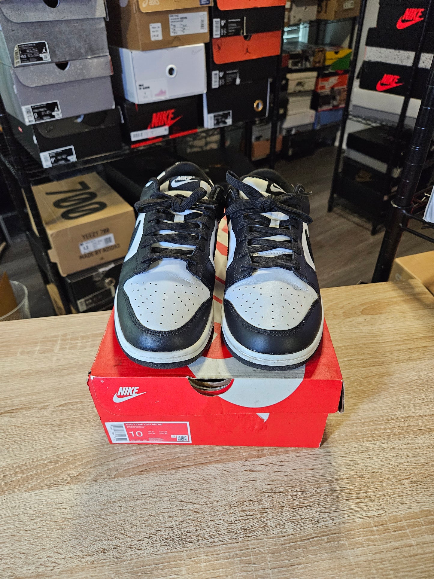 Size 10 - Dunk Low Black White