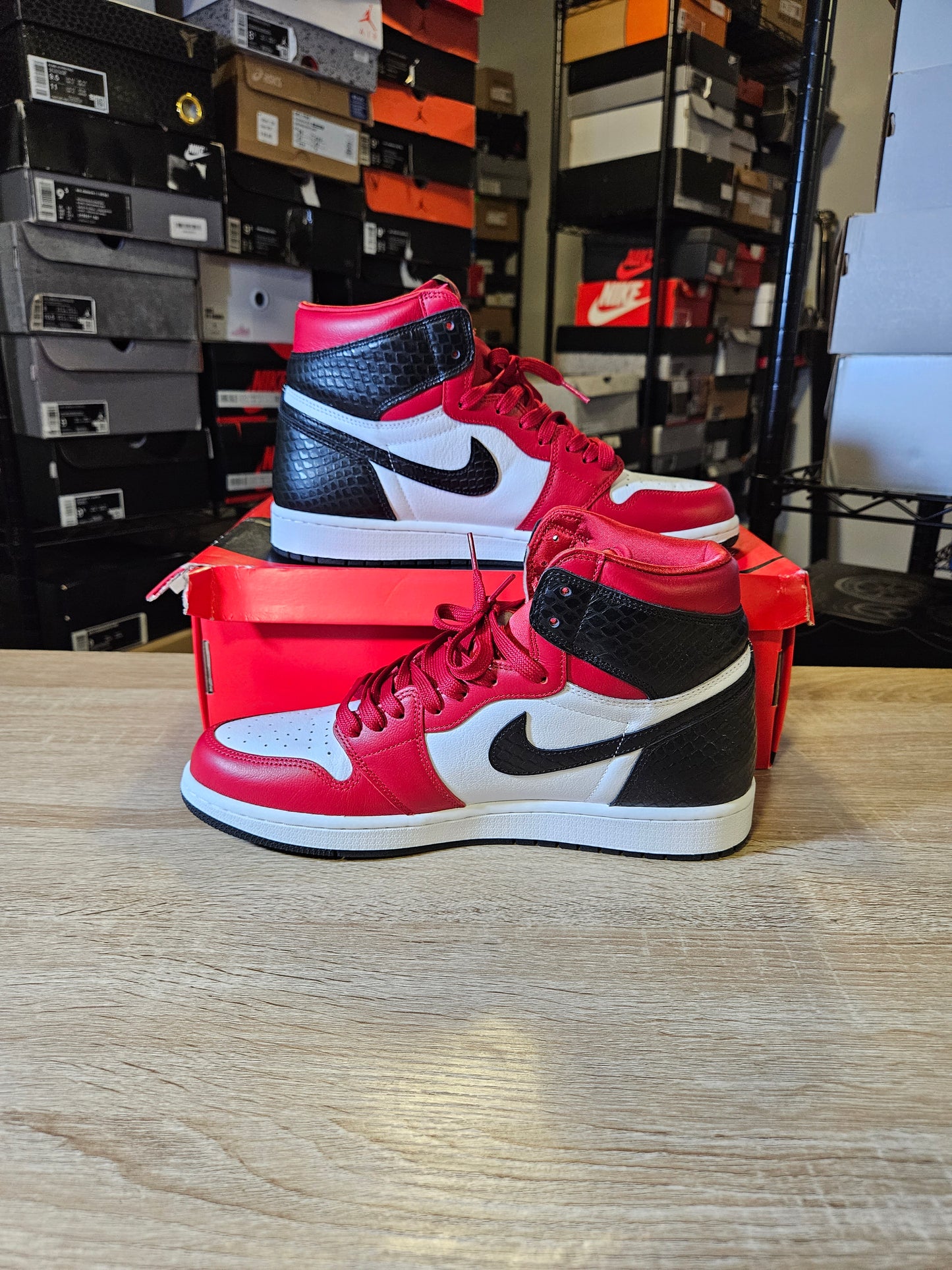 Size 10 - Air Jordan 1 Retro OG High Satin Red