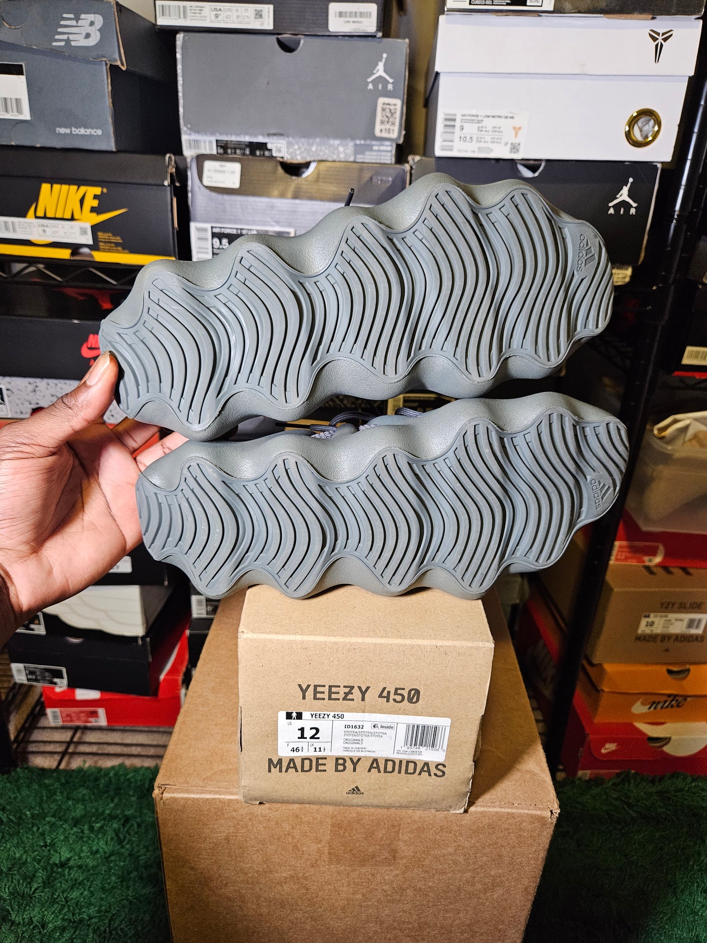 Size 12 - YZY 450 Stone Teal Grey (ID1632)