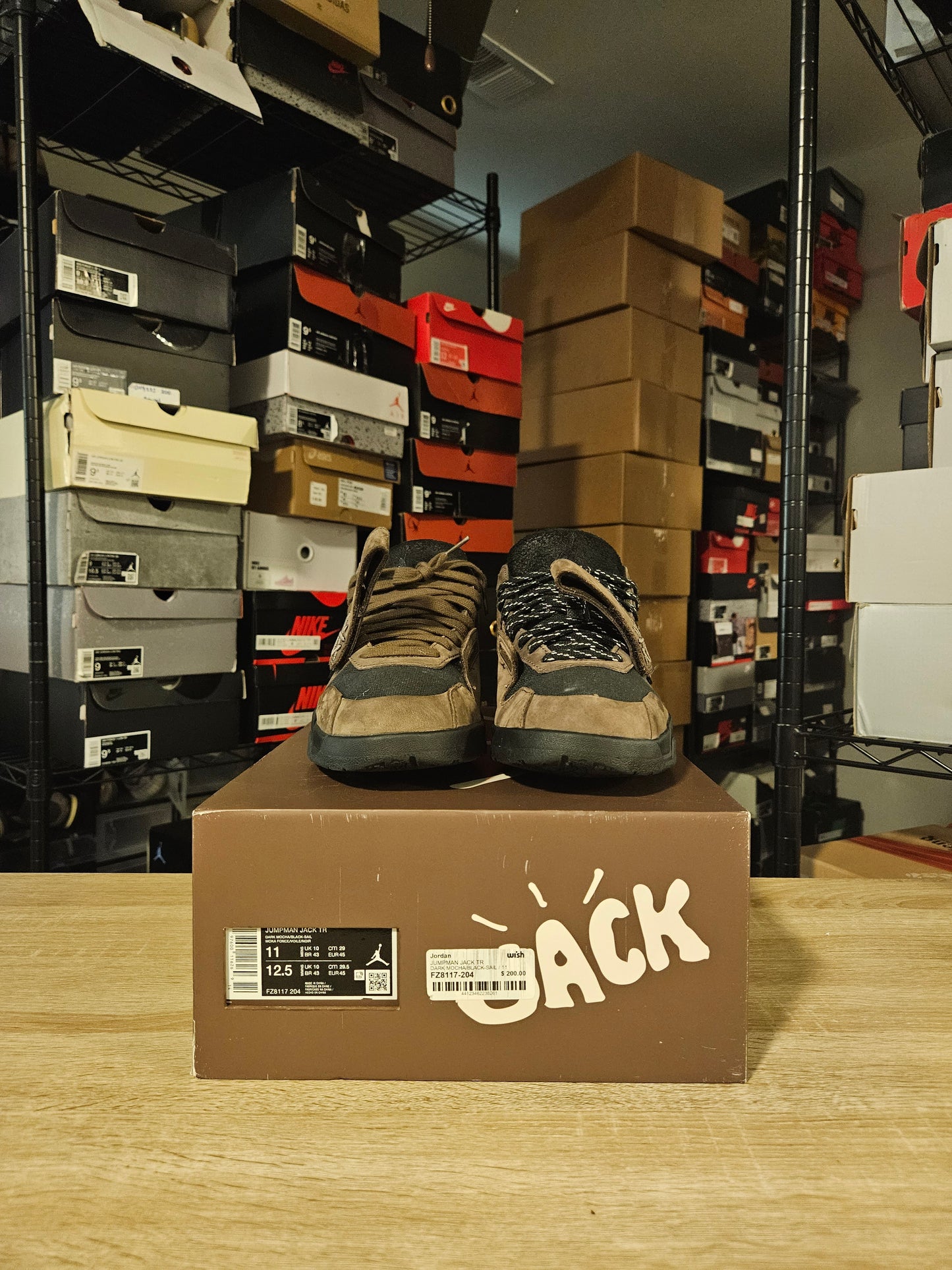 Size 11 - Travis Scott x AJ Jumpman Jack TR Dark Mocha
