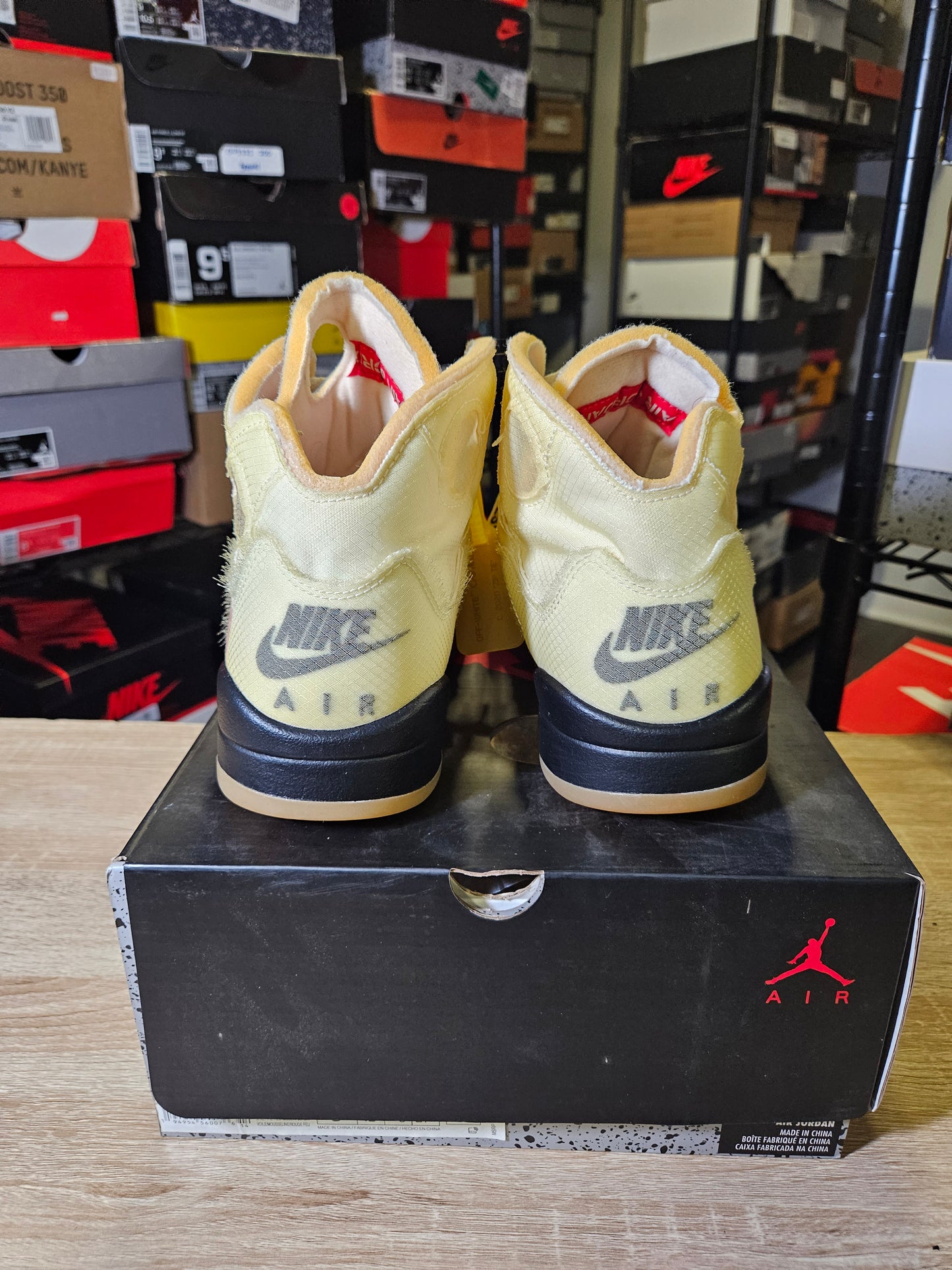 Size 9 - AJ 5 SP x Off-White Mid Sail