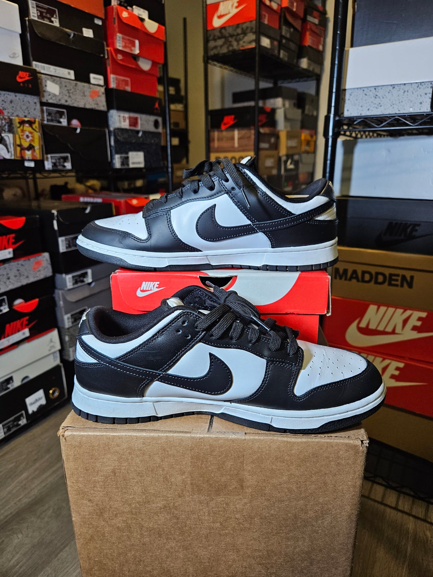 Size 10.5 - Dunk Low Black White