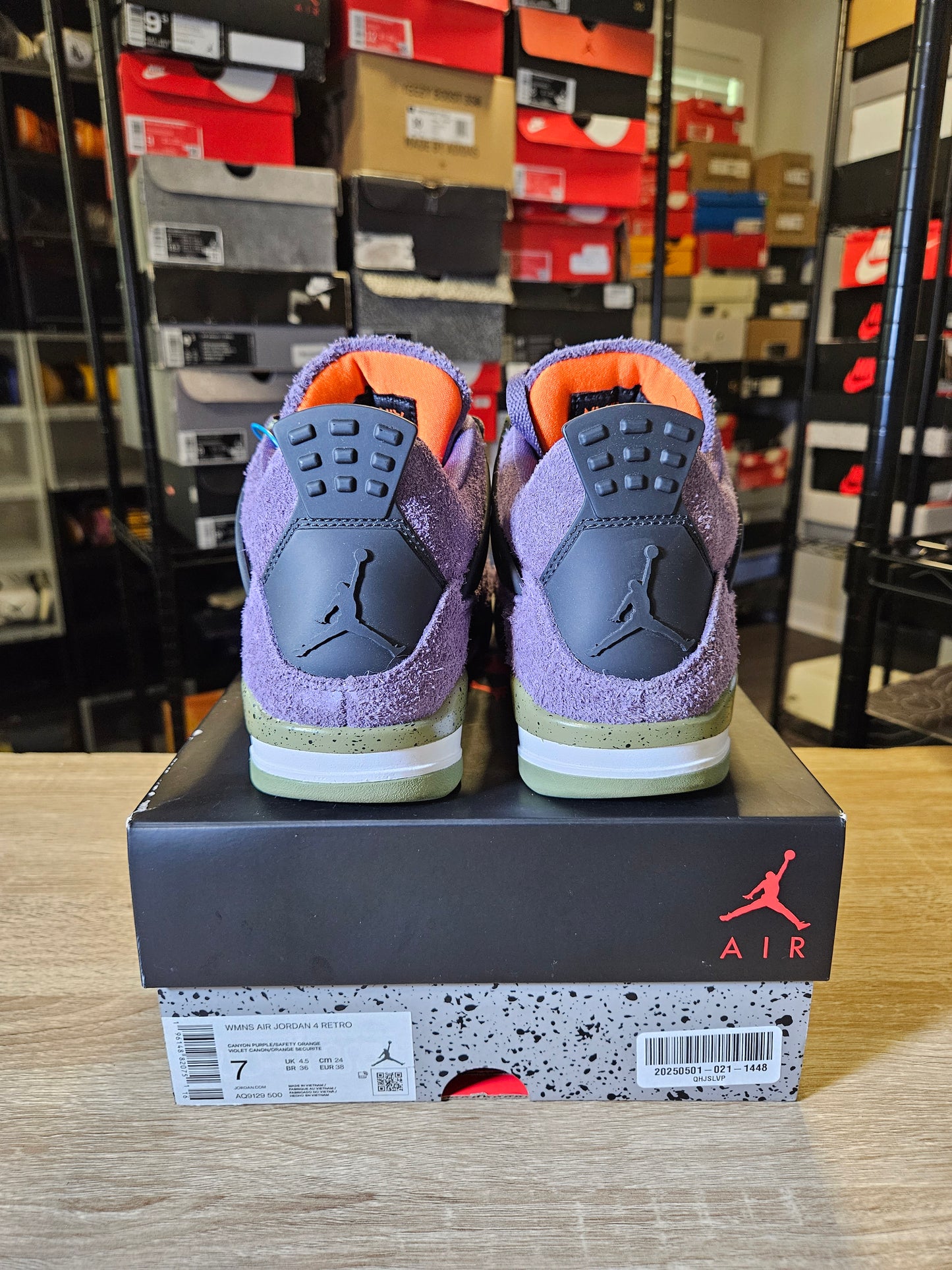 Size 5.5M - AJ 4 Retro Mid Canyon Purple