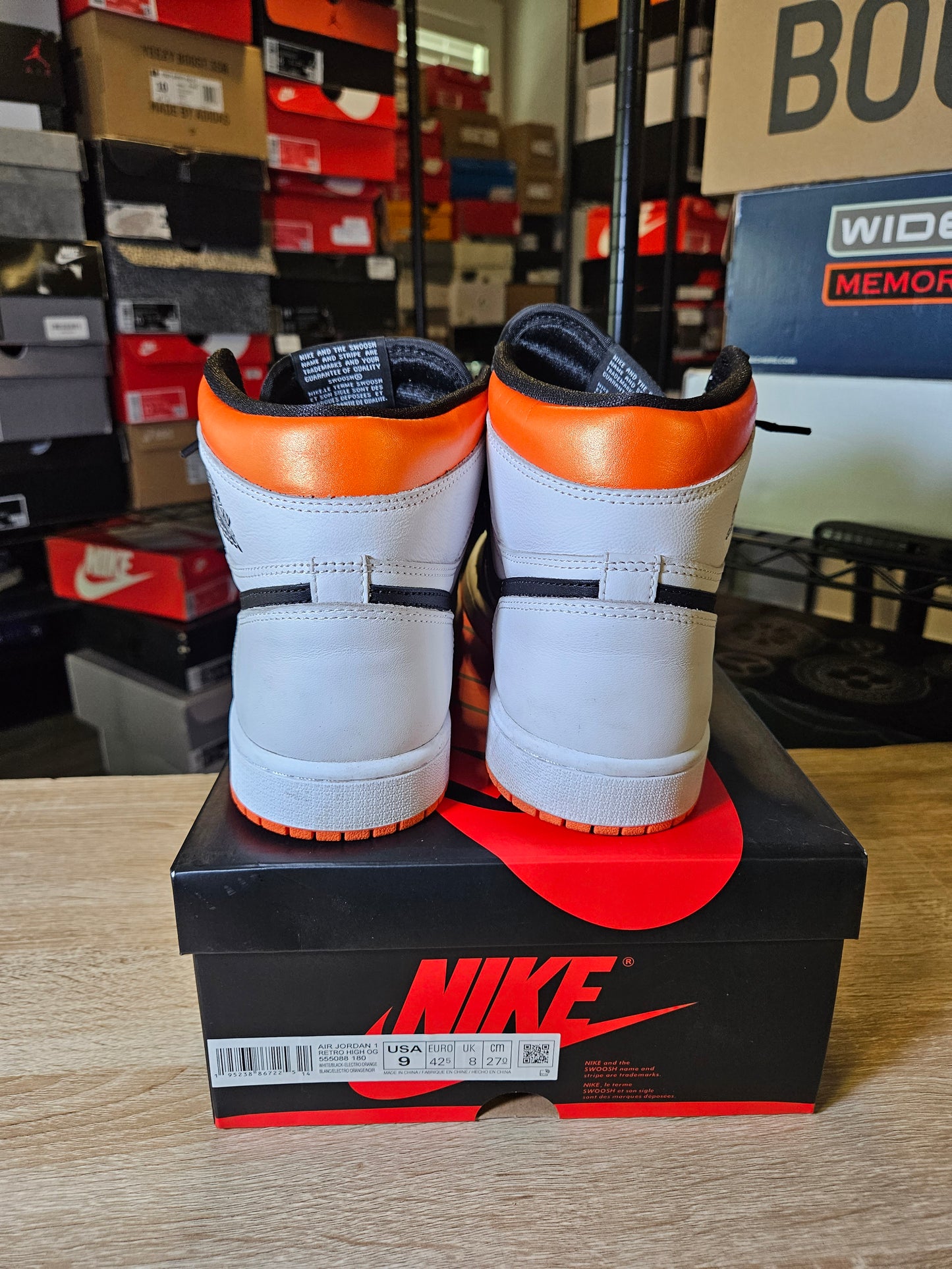 Size 9 - AJ 1 Retro High Electro Orange