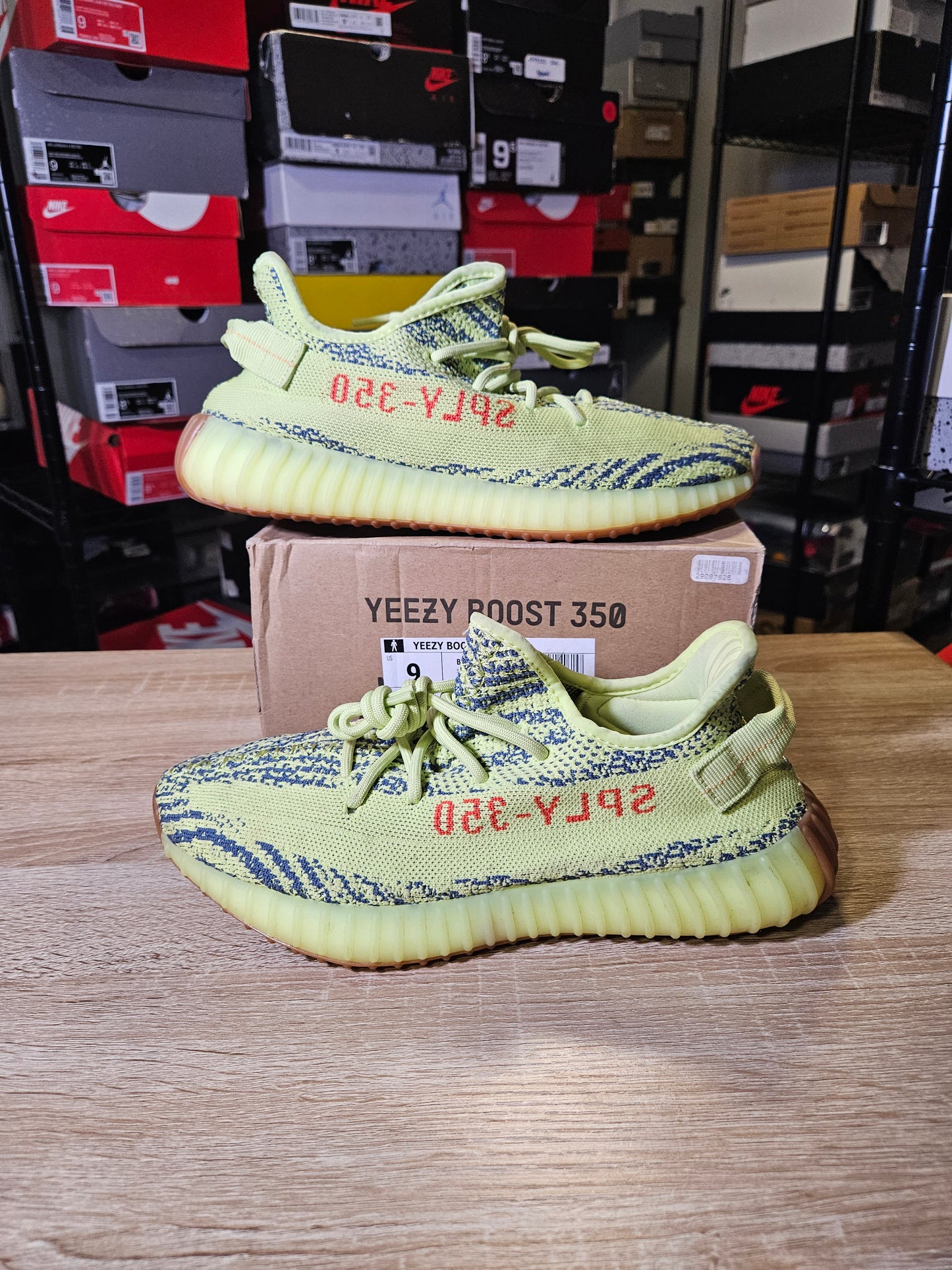 Size 9 - YZY 350 V2 Low Semi Frozen Yellow