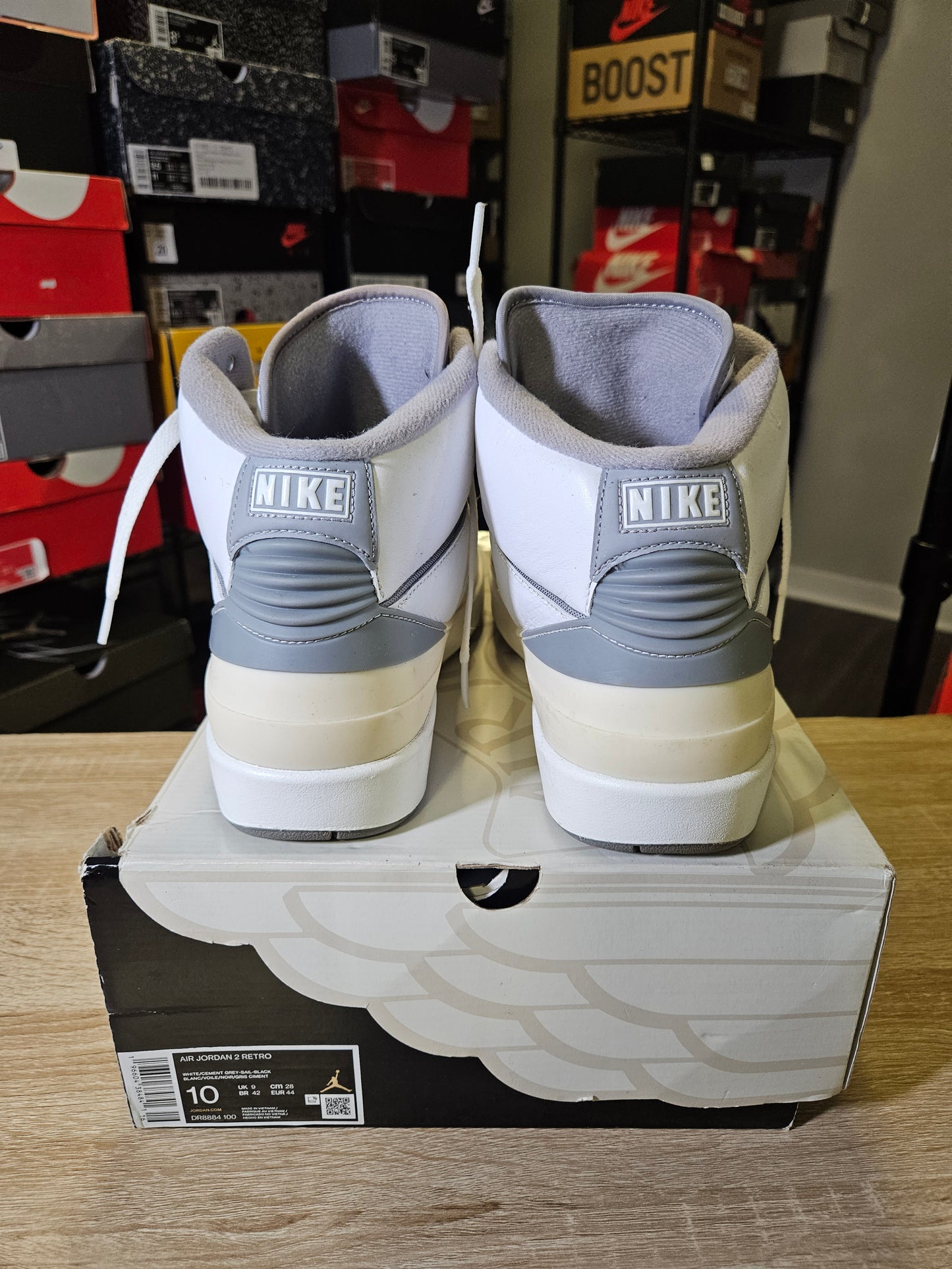 Size 10 - AJ 2 Retro White Cement