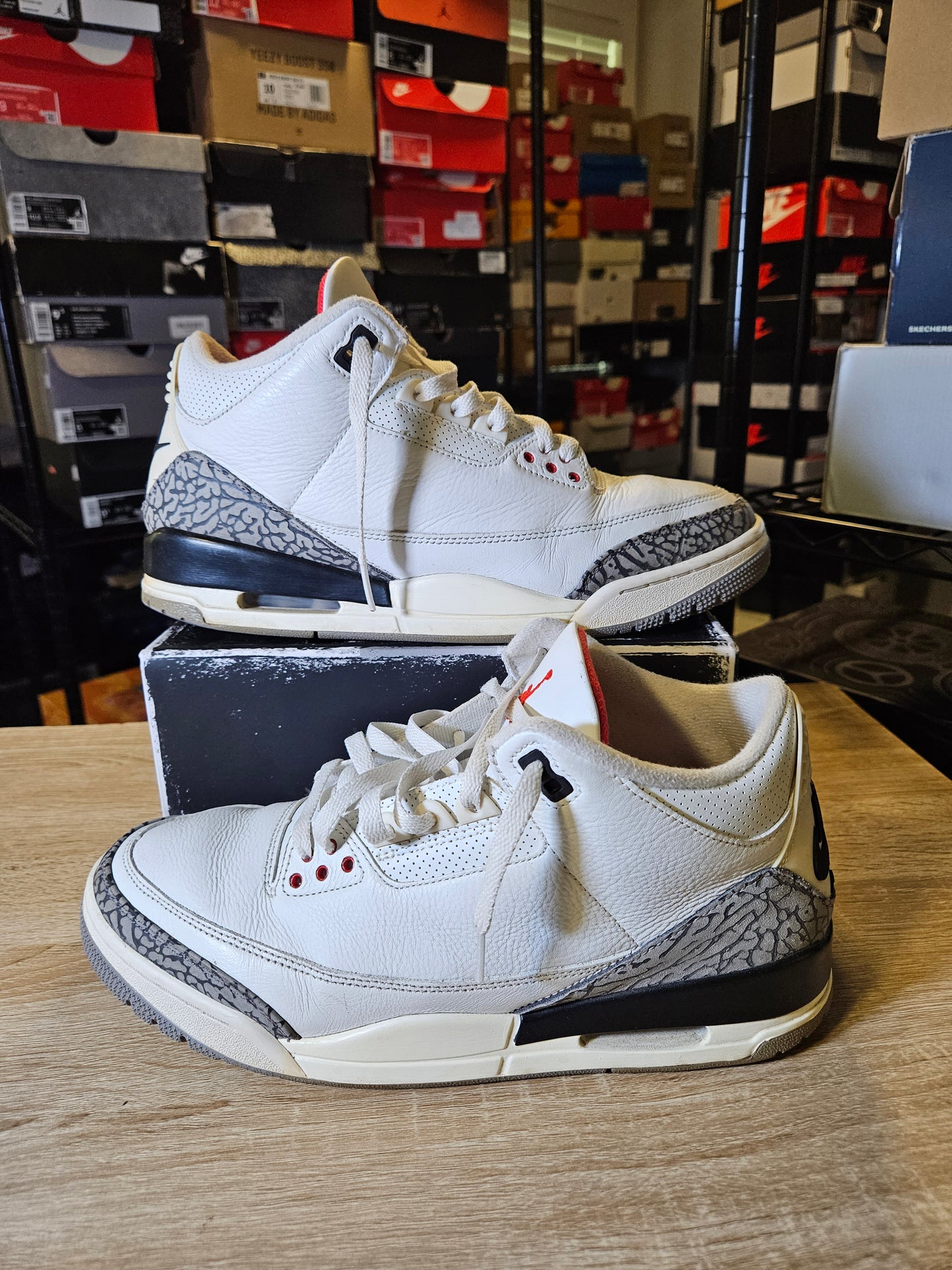 Size 11 - AJ 3 Retro Mid White Cement Reimagined