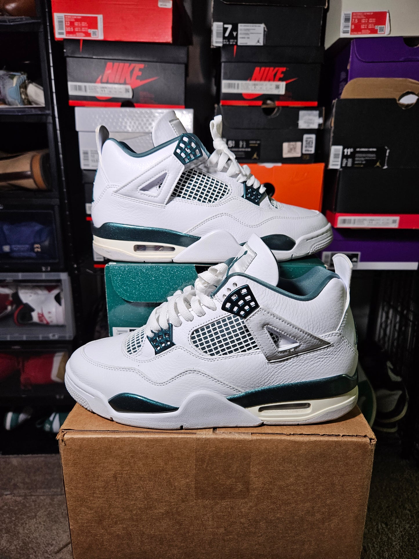 Size 9 - AJ 4 Oxidized Green