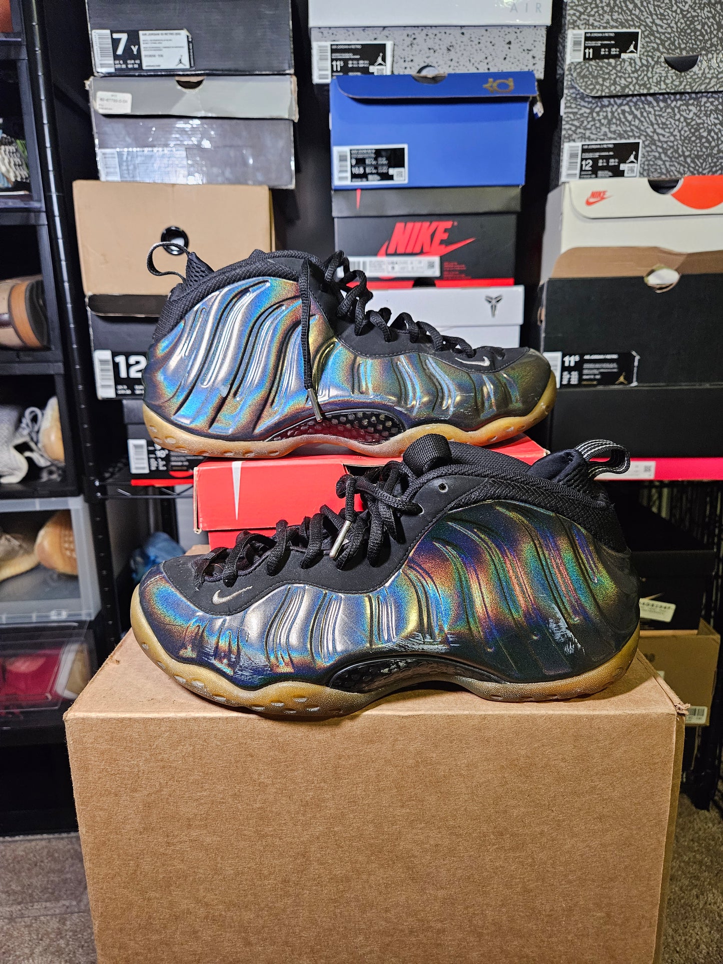 Size 10 - Air Foamposite One Hologram