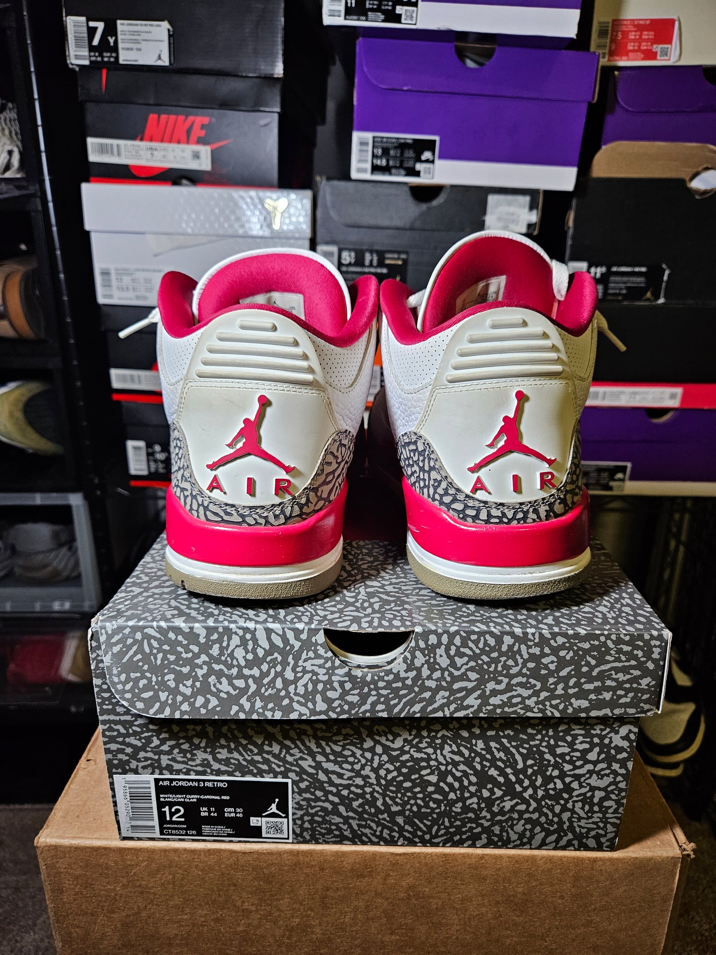 Size 12 - AJ 3 Retro Mid Cardinal Red